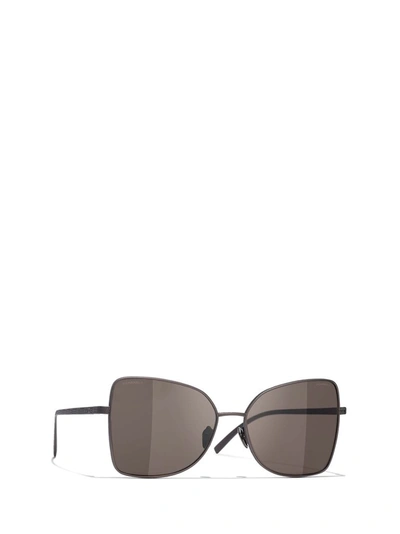 Pre-owned Chanel Butterfly Frame Sunglasses In Brown