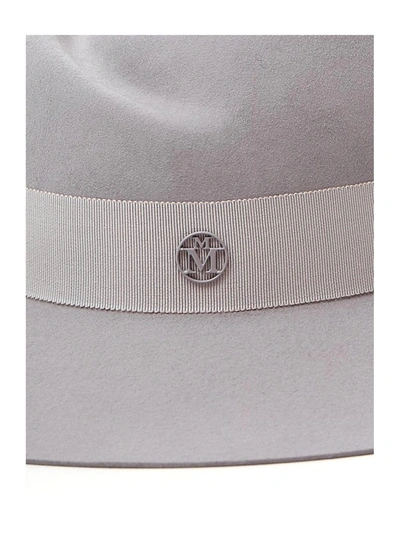 Shop Maison Michel Virginie Fedora Hat In Grey