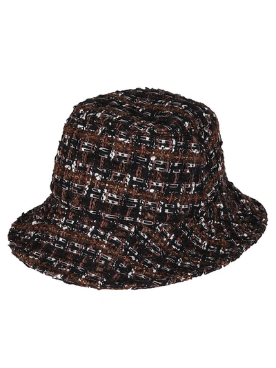 Shop Dolce & Gabbana Tweed Bucket Hat In Multi