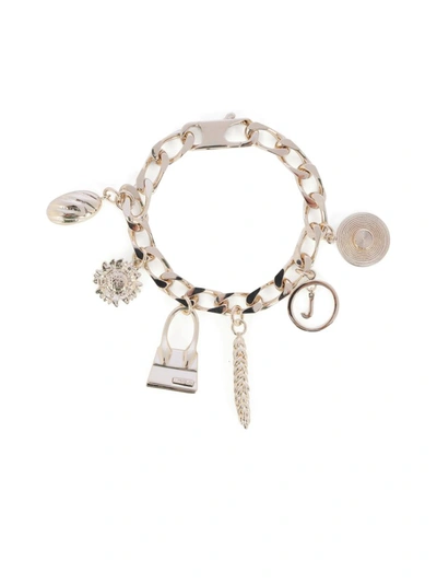 Shop Jacquemus Chain Pendant Bracelet In Gold