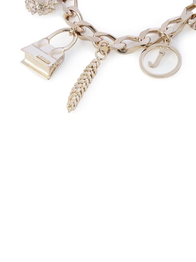 Shop Jacquemus Chain Pendant Bracelet In Gold