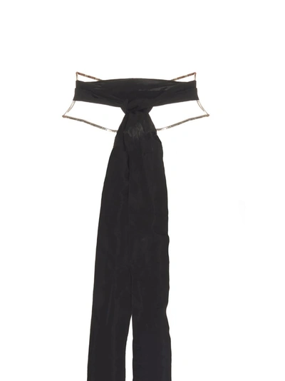 Shop Ann Demeulemeester Metallic Ribbon Choker In Multi