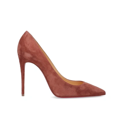 Shop Christian Louboutin Kate Suede Pumps In Brown