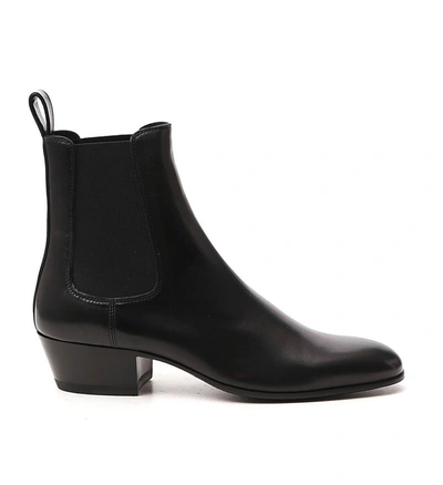 Shop Saint Laurent Chelsea Boots In Black