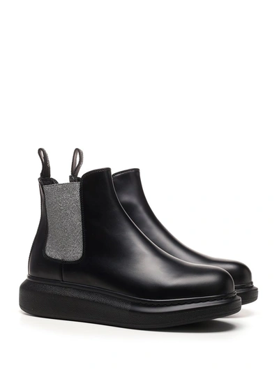 Shop Alexander Mcqueen Hybrid Chelsea Boots In Black