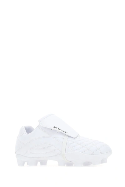 Shop Balenciaga Quilted Soccer Sneakers In White