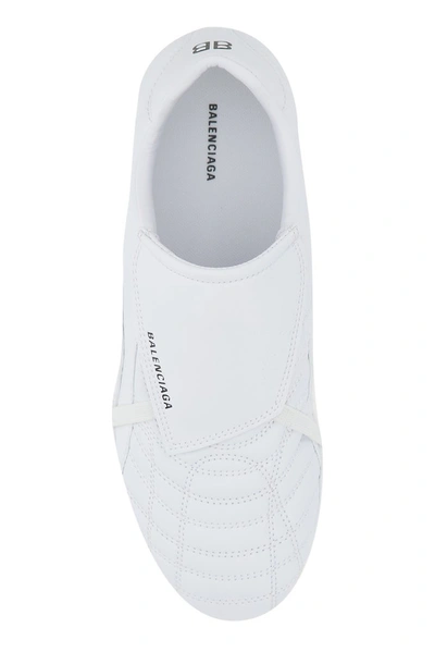 Shop Balenciaga Quilted Soccer Sneakers In White