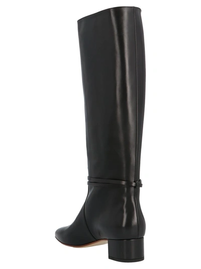 Shop Francesco Russo Round Toe Boots In Black