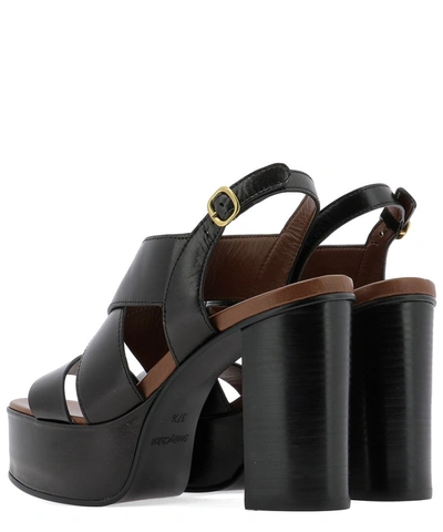 Shop See By Chloé Crossover Platform Sandals In Black