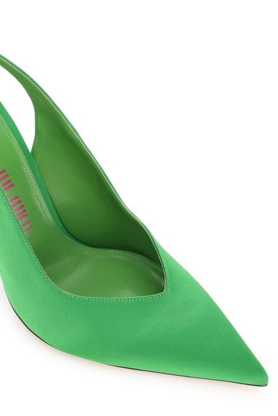 Shop Attico The  Venus Slingback Pumps In Green