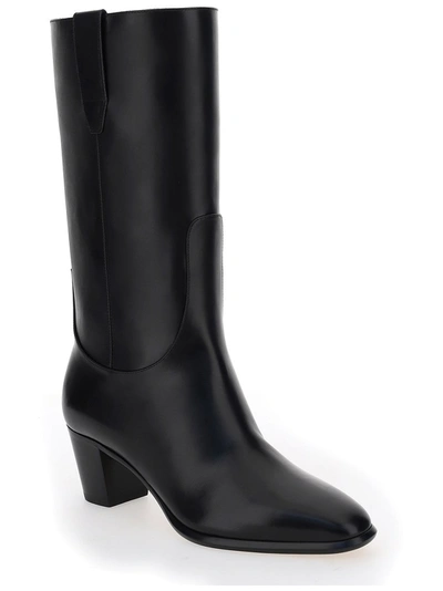 Shop Francesco Russo Almond Toe Boots In Black