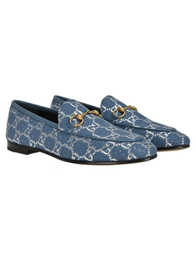 Shop Gucci Jordaan Loafers In Blue