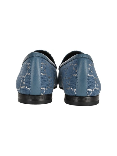 Shop Gucci Jordaan Loafers In Blue