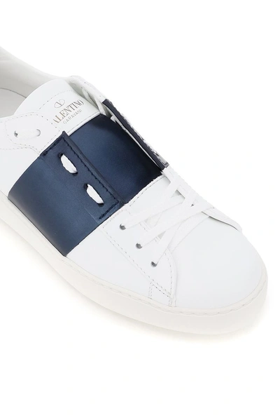 Shop Valentino Garavani Rockstud Open Sneakers In White