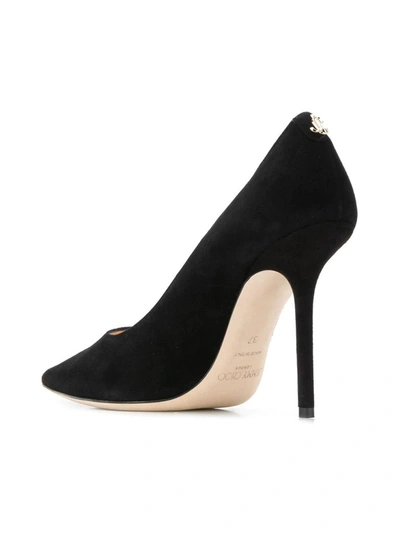 Shop Jimmy Choo Love 100 Pointed Toe Pumps In Black