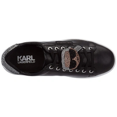 Shop Karl Lagerfeld K/ikonik Choupette Embellished Sneakers In Black