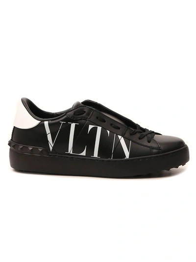 Shop Valentino Garavani Rockstud Vltn Open Sneakers In Black