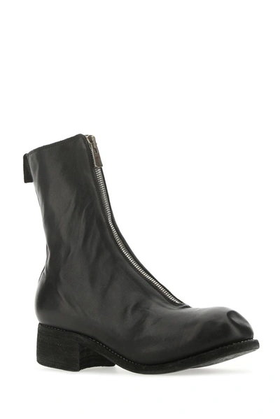 Shop Guidi Pl2 Front Zipped Boots In Black