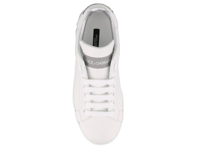 Shop Dolce & Gabbana Portofino Logo Sneakers In White