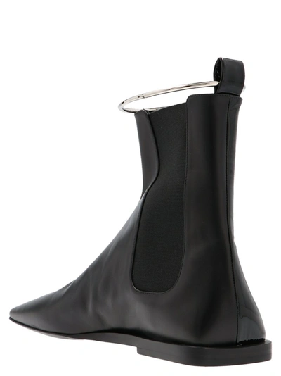 Shop Jil Sander Metallic Anklet Ankle Boots In Black