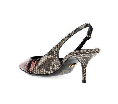 Shop Dolce & Gabbana Pointed Toe Slingback Pumps In Multi