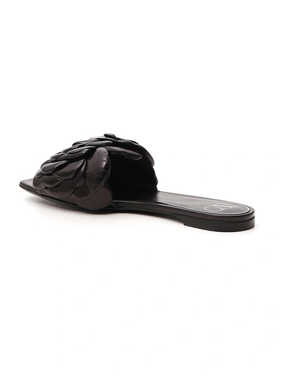 Shop Valentino 03 Rose Atelier Flat Sandals In Black