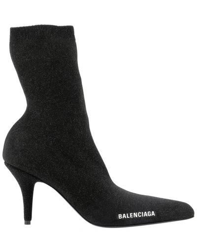 Shop Balenciaga Knife Sock Ankle Boots In Black