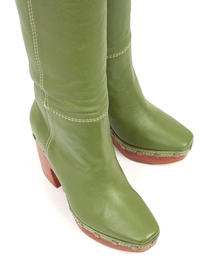 Shop Jacquemus Les Sabots Boots In Green