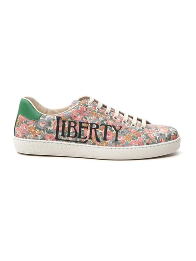 Shop Gucci Liberty Floral Print Ace Sneakers In Multi