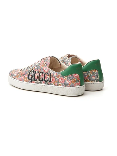 Shop Gucci Liberty Floral Print Ace Sneakers In Multi