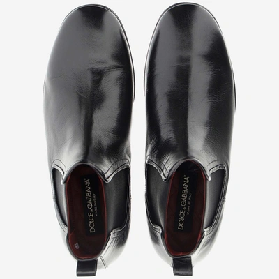 Shop Dolce & Gabbana Monogram Logo Chelsea Boots In Black