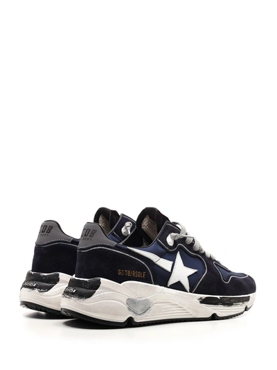 Shop Golden Goose Deluxe Brand Running Sole Sneakers In Blue