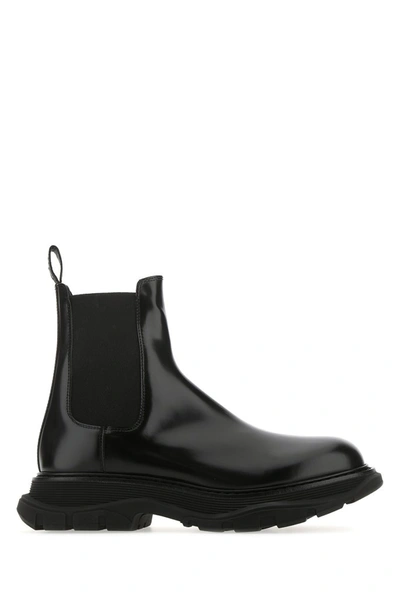 Shop Alexander Mcqueen Chunky Sole Chelsea Boots In Black