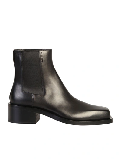 Shop Givenchy Square Toe Ankle Boots In Black