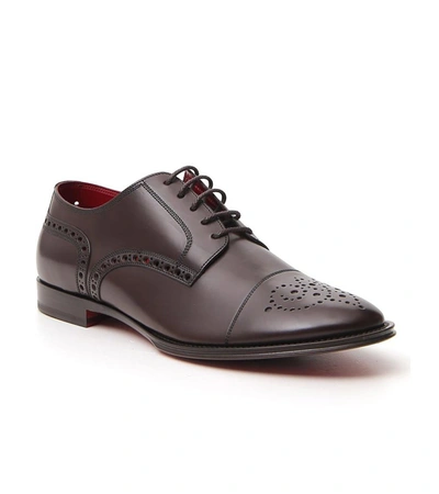 Shop Dolce & Gabbana Derby Brogue Shoes In Brown