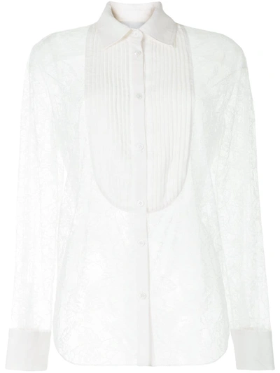 Shop Fleur Du Mal Tuxedo Bib Shirt In White