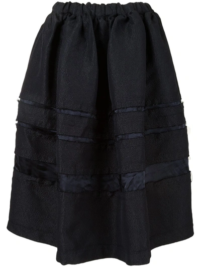Shop Comme Des Garçons Comme Des Garçons Textured A-line Skirt In Black