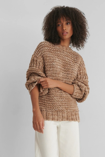 Shop Mango Teddy Sweater - Brown In Camel