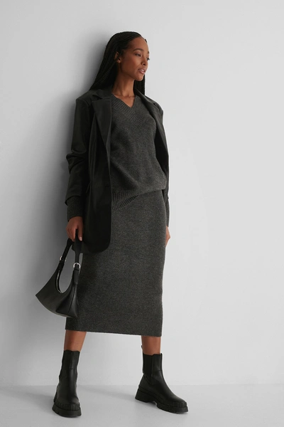 Shop Mango Taldora Skirt - Grey