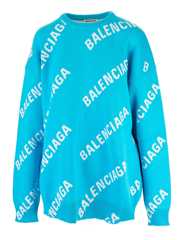 balenciaga blue sweater