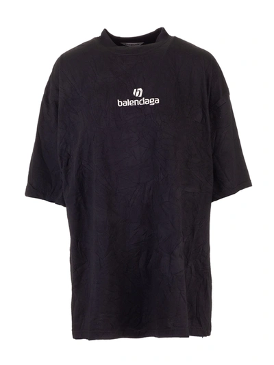 Shop Balenciaga Sponsor Xl T-shirt In Black