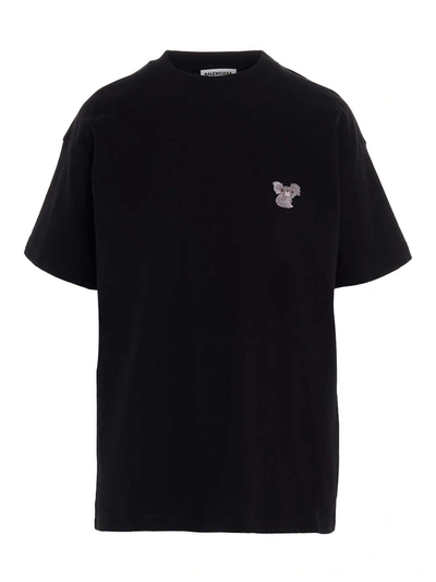 Shop Balenciaga Koala T-shirt In Black