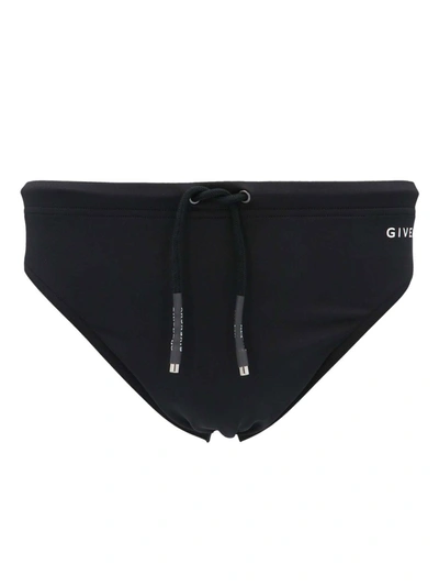 Shop Givenchy Branded Swim Briefs In Black