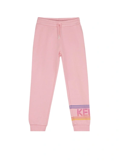 Shop Kenzo Logo Print Pants In Pink