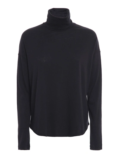 Shop Majestic Filatures Cashmere Blend Turtleneck In Blue