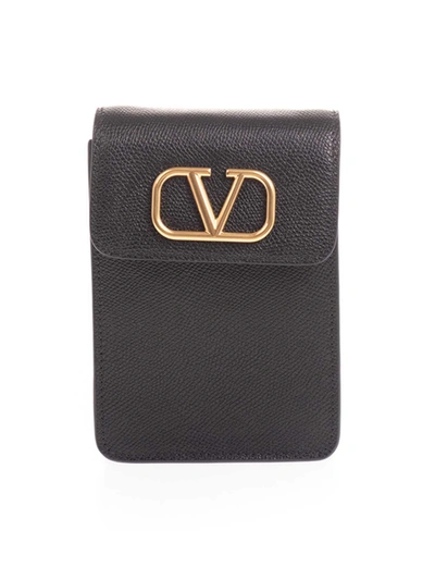 Shop Valentino Vsling Wallet Bag In Black