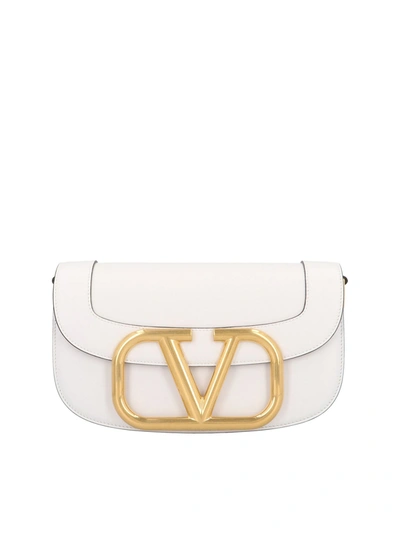 Shop Valentino Supervee Shoulder Bag In White
