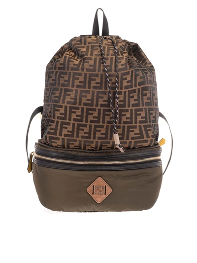 Shop Fendi Backpack Convertible Into Ff Pouch In Green
