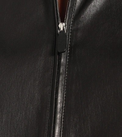 Shop The Row Chloé Zip-through Leather Shirt In Black