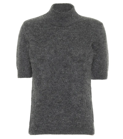 Shop Fendi Cashmere And Mohair Sweater In Grey